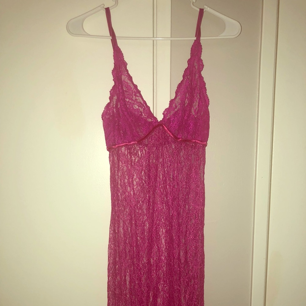Hot pink lingerie dress